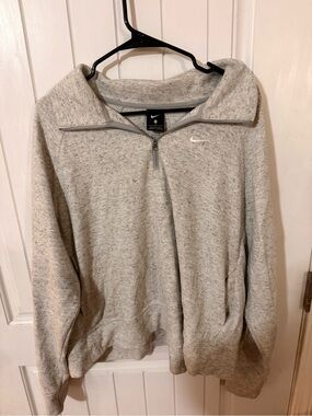 Heathered Nike Cropped Quarter Zip Pullover
